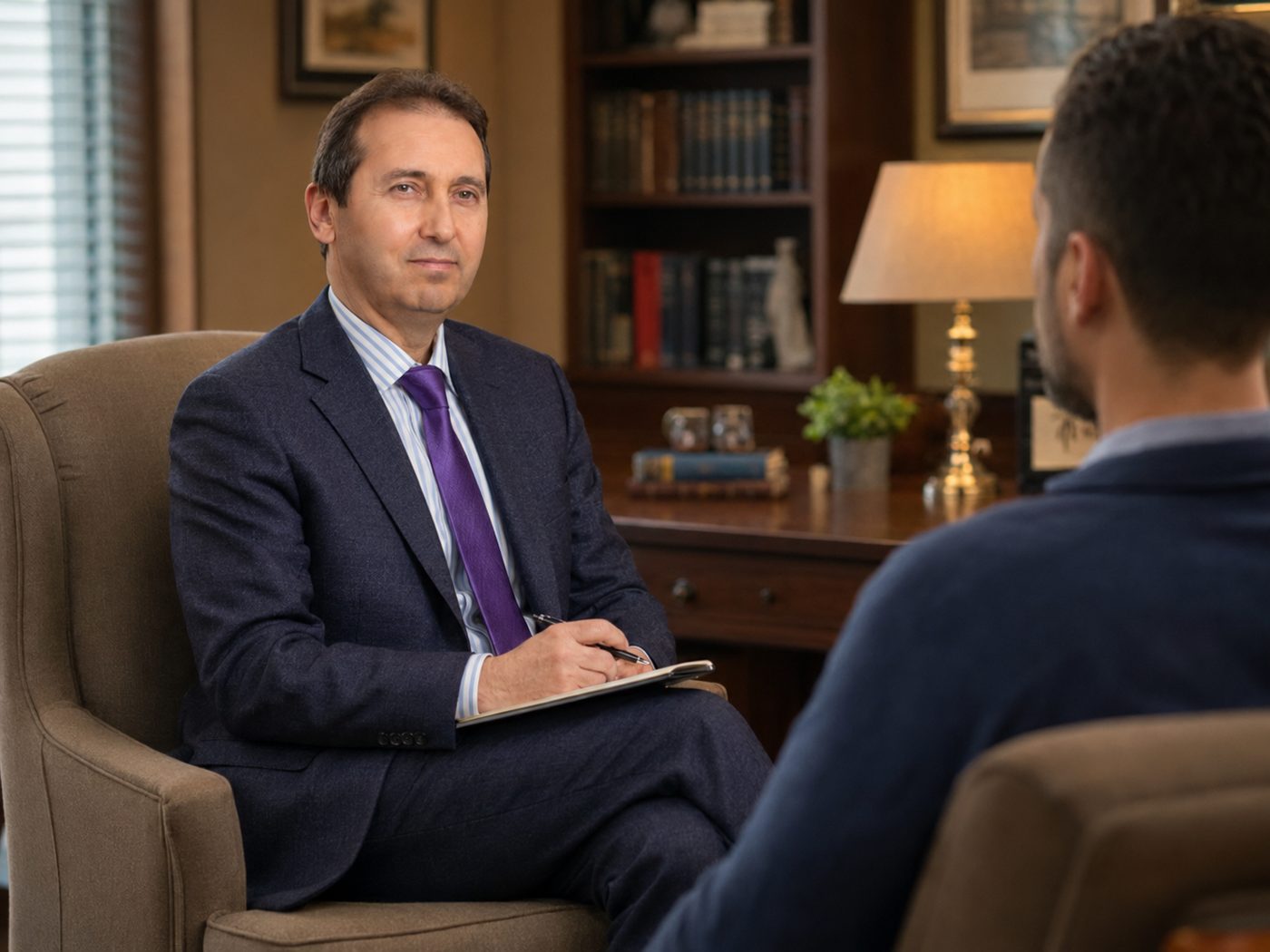 Dr. Atlig in a counseling session
